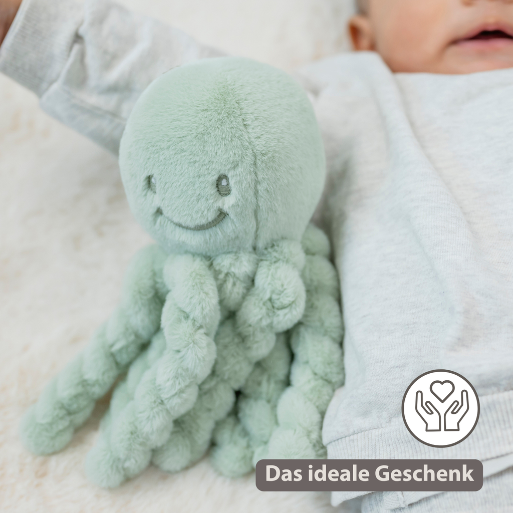 Lapidou Doudou Plush Octopus - 22 cm - Linden Green [DE]