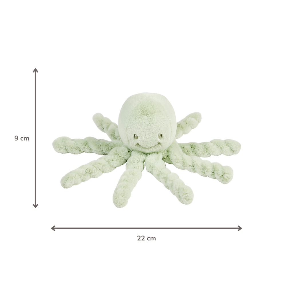 Lapidou Doudou Plush Octopus - 22 cm - Linden Green [IT]