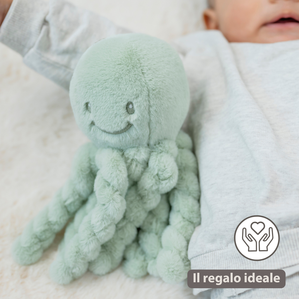 Lapidou Doudou Plush Octopus - 22 cm - Linden Green [IT]