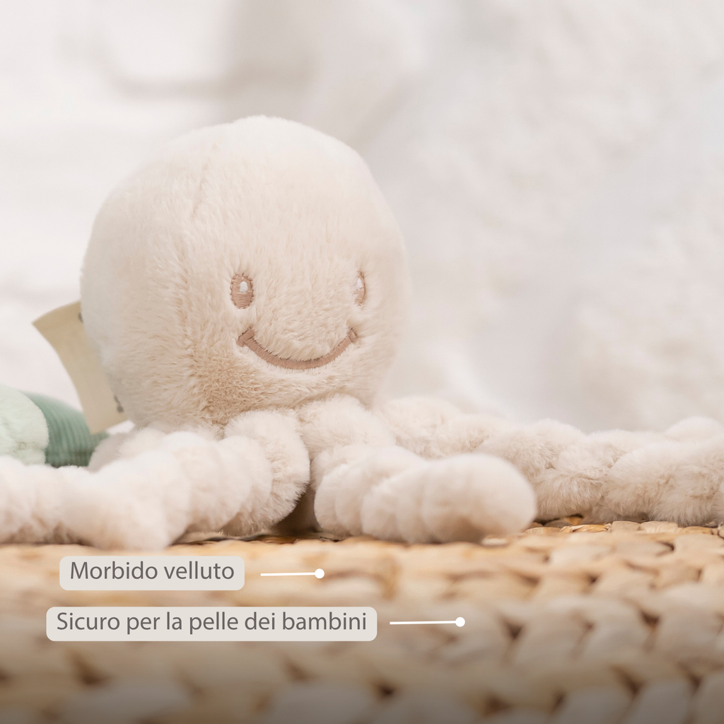 Lapidou Doudou Plush Octopus - 22 cm - Sand [IT]