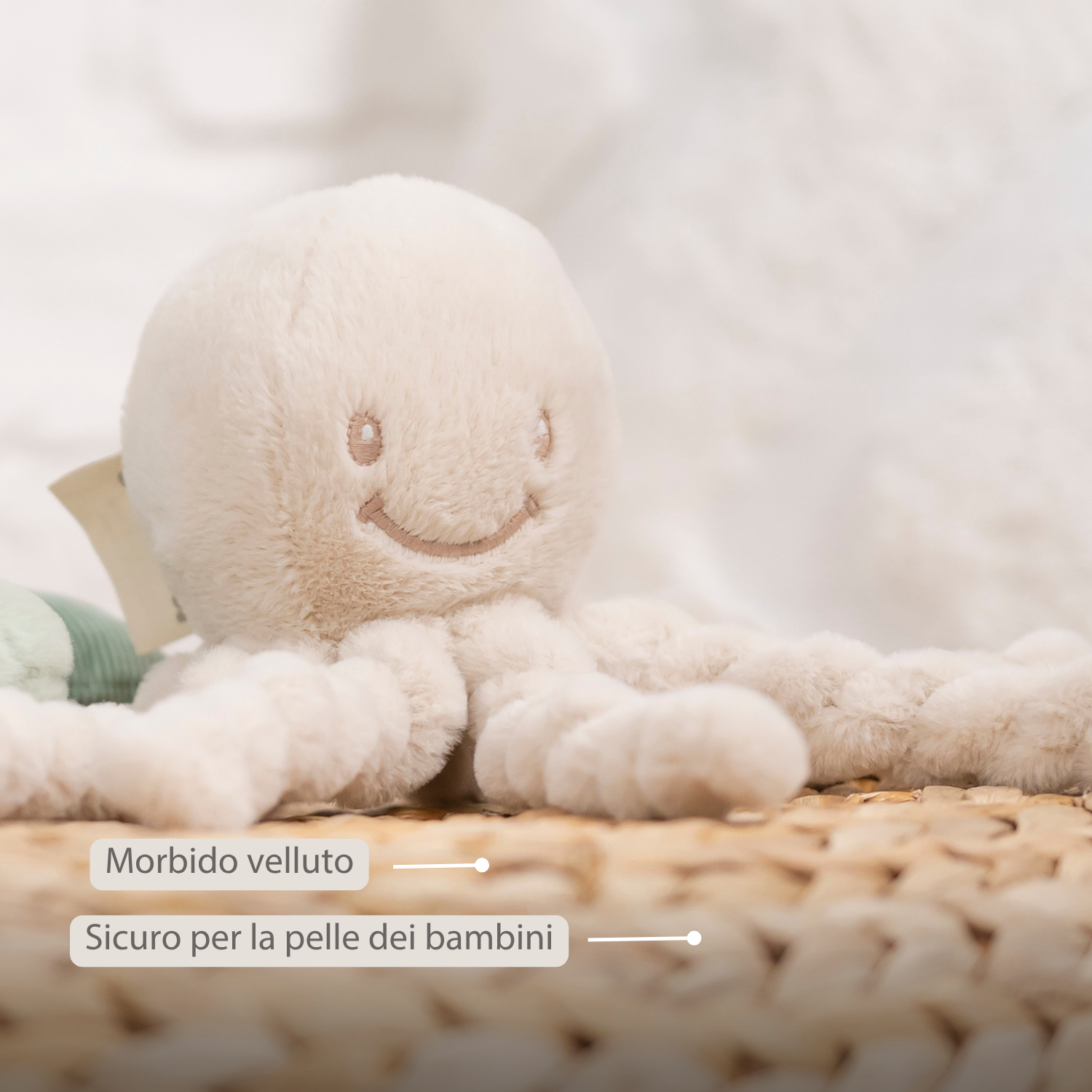 Lapidou Doudou Plush Octopus - 22 cm - Sand [IT]