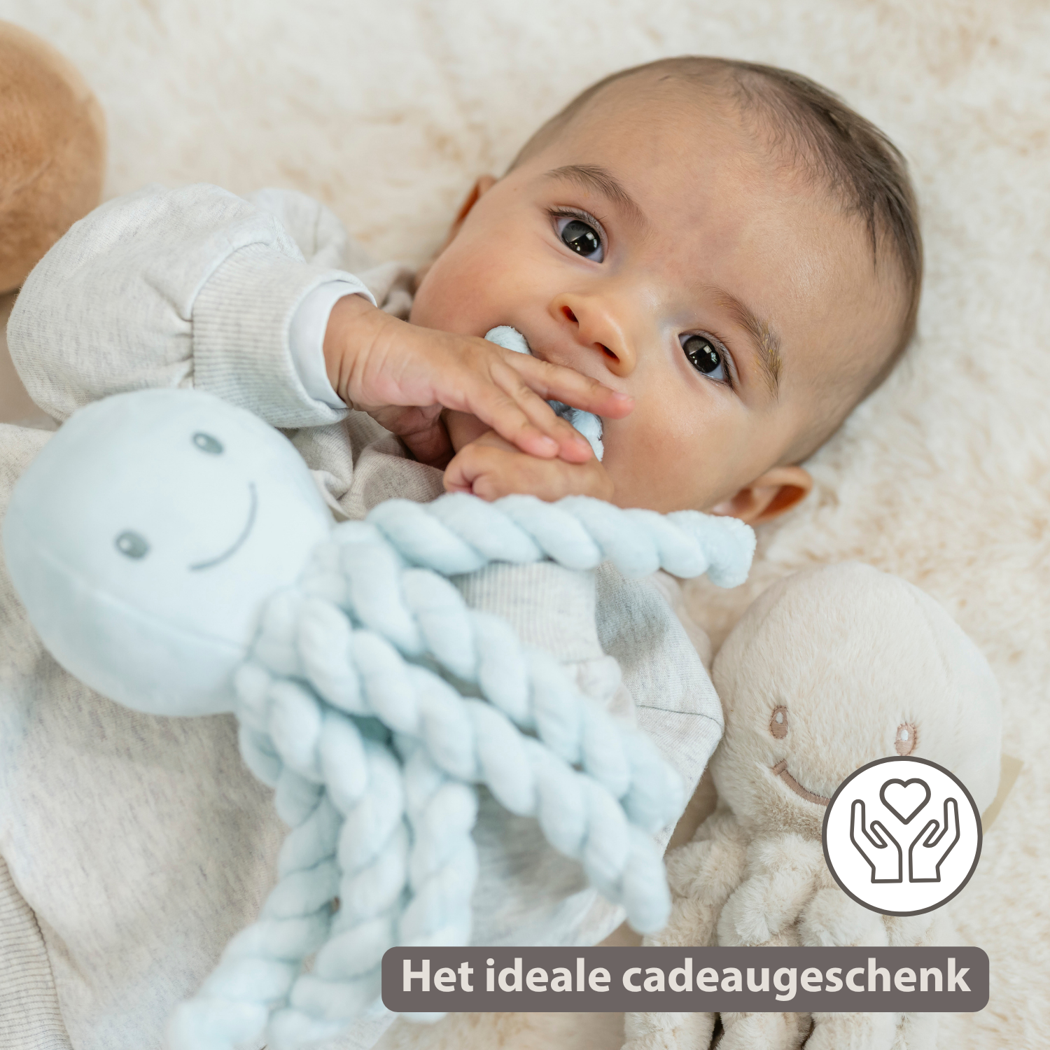 Lapidou Doudou Plush Octopus - 22 cm - Sand [NL]