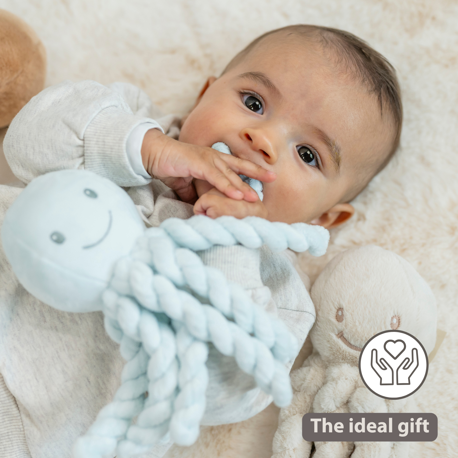 Lapidou Doudou Plush Octopus - 22 cm - Sand [EN]