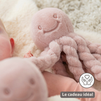 Lapidou Doudou Plush Octopus - 22 cm - Powder Pink [FR]