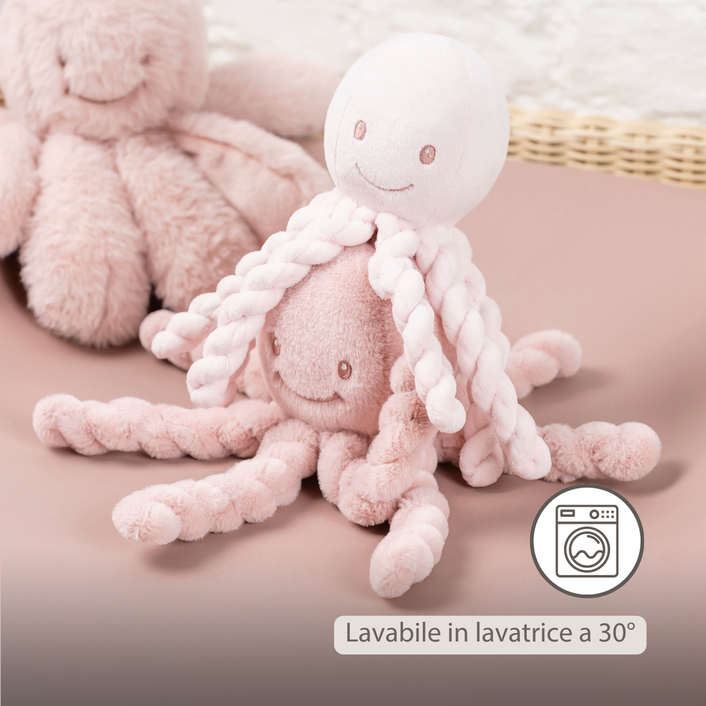 Lapidou Doudou Plush Octopus - 22 cm - Powder Pink [IT]