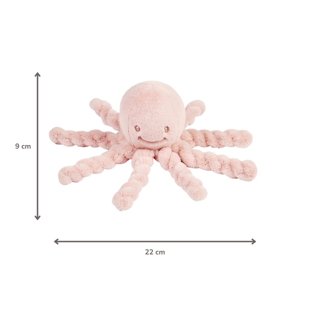 Lapidou Doudou Plush Octopus - 22 cm - Powder Pink [IT]