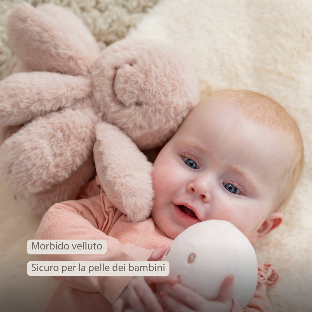 Lapidou Doudou Plush Octopus Rattle - 25 cm - Powder Pink [IT]