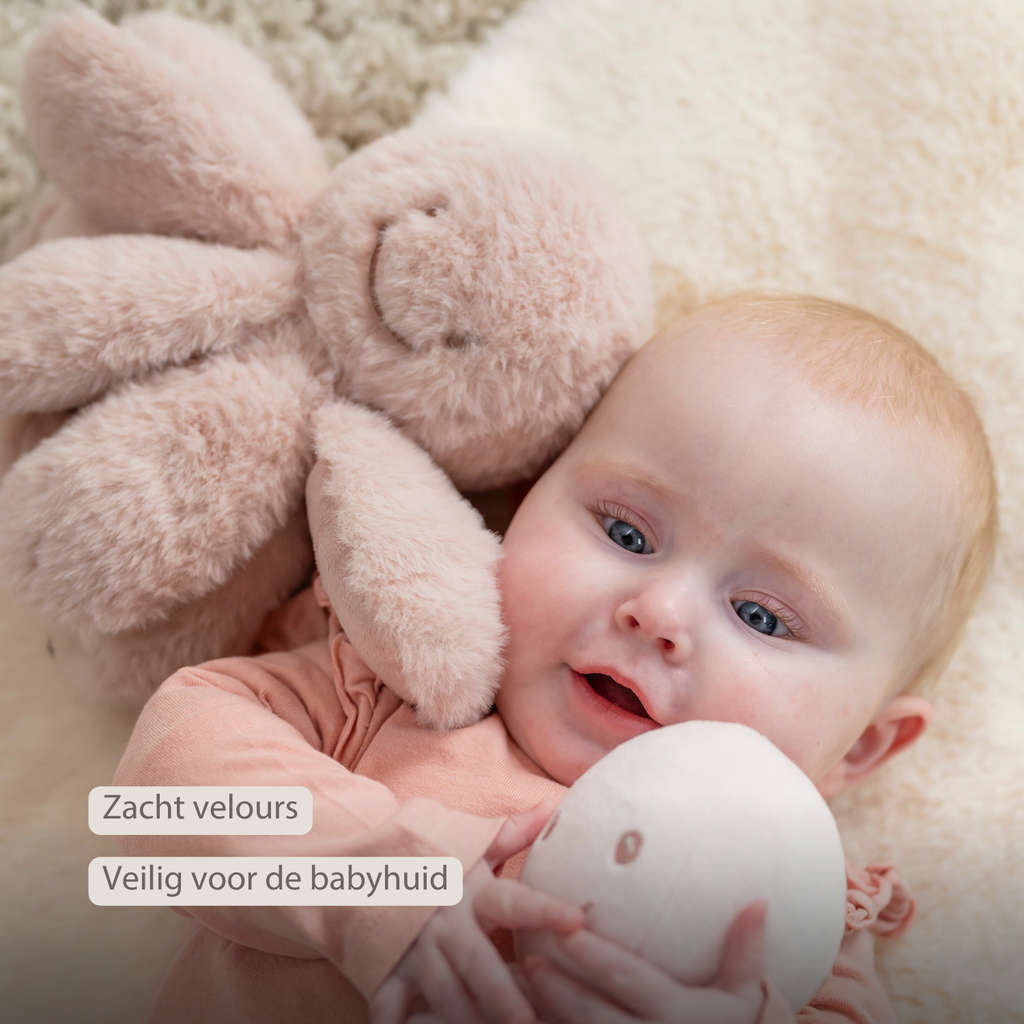 Lapidou Doudou Plush Octopus Rattle - 25 cm - Powder Pink [NL]