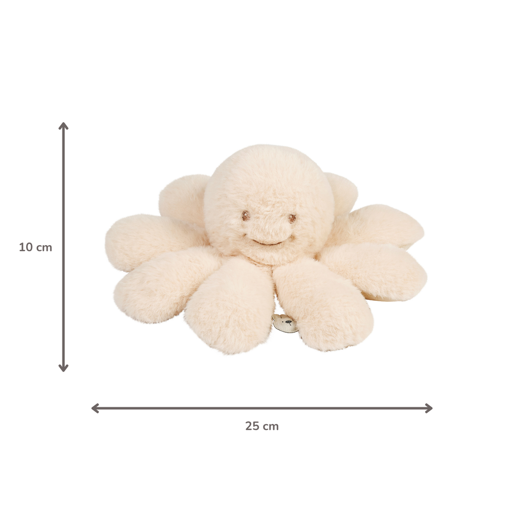 Lapidou Doudou Plush Octopus Rattle - 25 cm - Sand [DE]