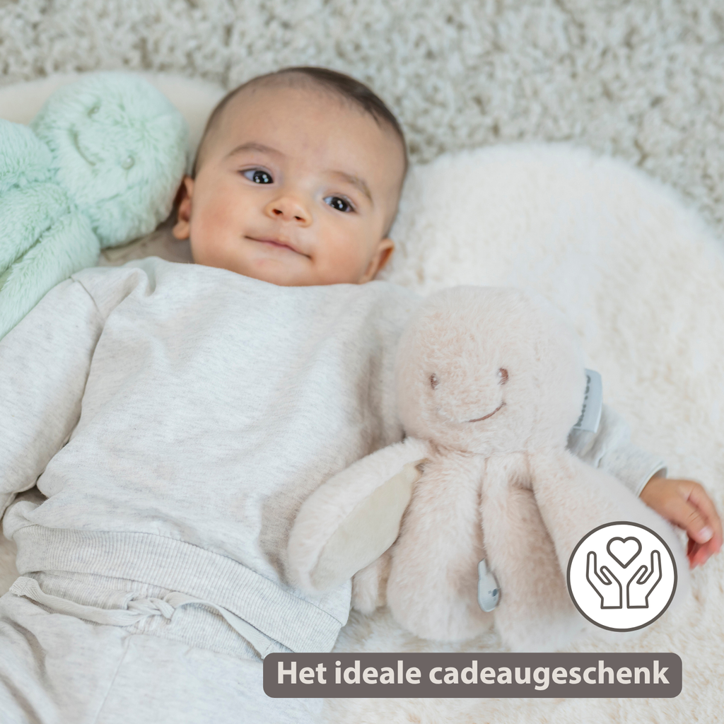Lapidou Doudou Plush Octopus Rattle - 25 cm - Sand [NL]