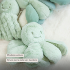Lapidou Doudou Plush Octopus Rattle - 25 cm - Linden Green [IT]
