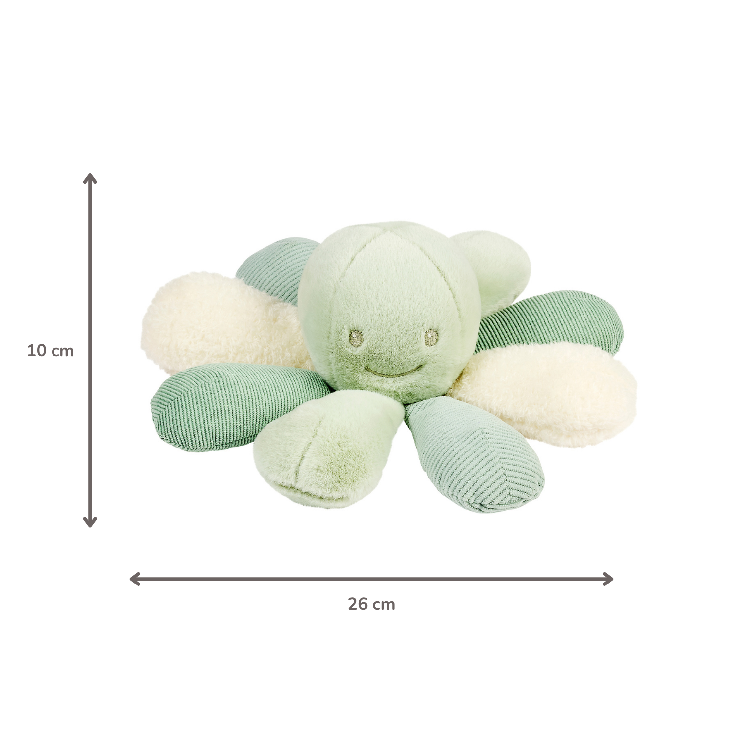 Lapidou Plush Octopus Rattle - 26 cm - Linden Green [FR]