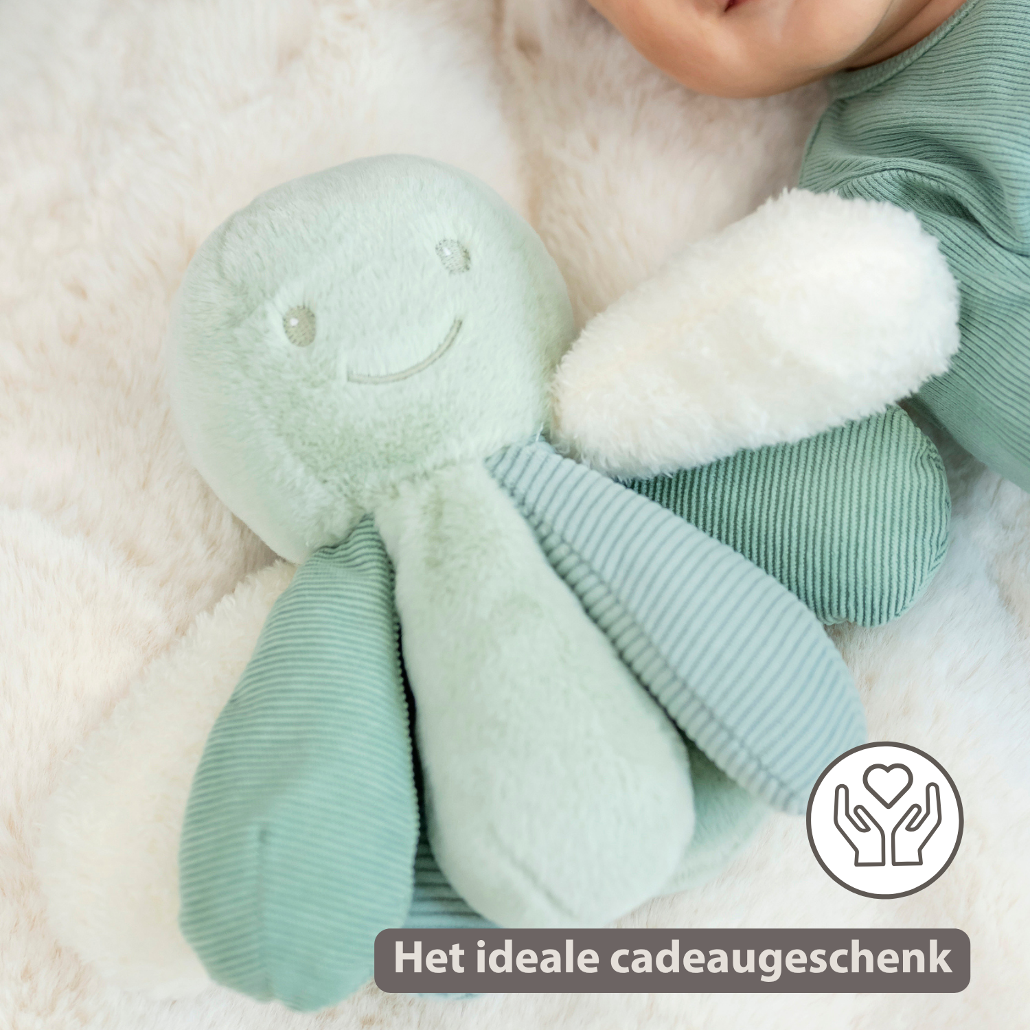 Lapidou Plush Octopus Rattle - 26 cm - Linden Green [NL]