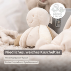 Lapidou Plush Octopus Rattle - 26 cm - Sand [DE]