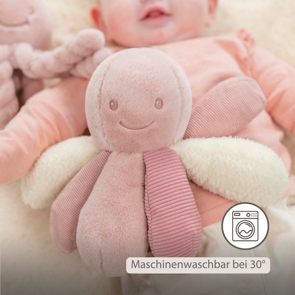 Lapidou Plush Octopus Rattle - 26 cm - Pink [DE]