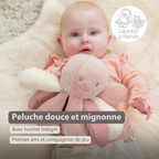 Lapidou Plush Octopus Rattle - 26 cm - Pink [FR]