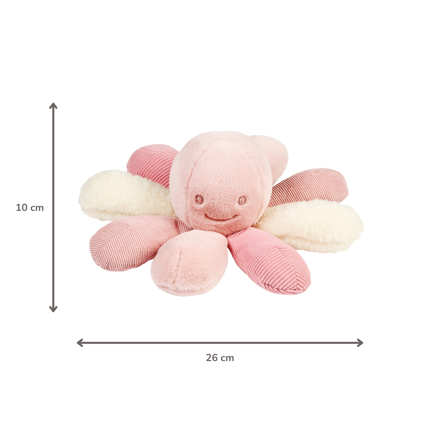 Lapidou Plush Octopus Rattle - 26 cm - Pink [FR]