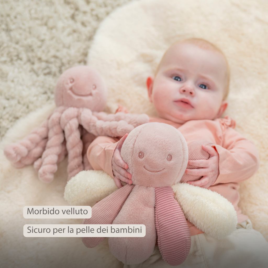 Lapidou Plush Octopus Rattle - 26 cm - Pink [IT]