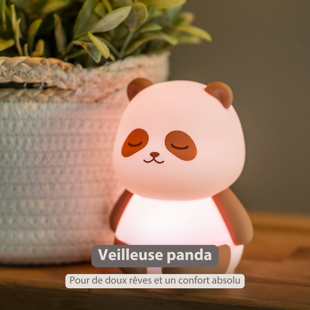 Baby Night Light Panda - 12 cm - Baby Gift - Beige [FR]