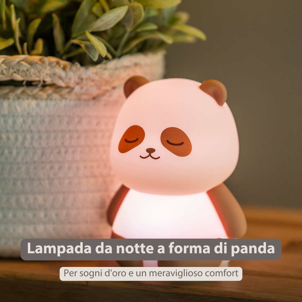 Baby Night Light Panda - 12 cm - Baby Gift - Beige [IT]