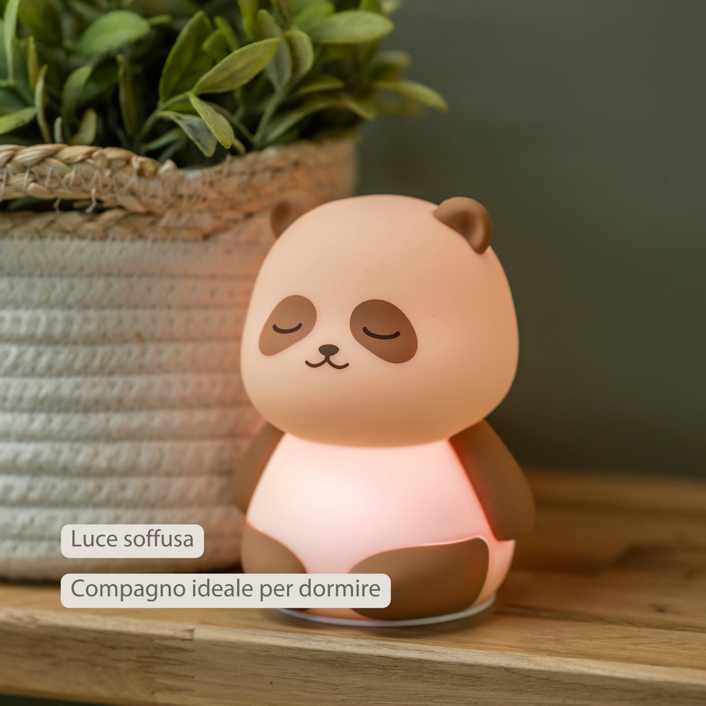 Baby Night Light Panda - 12 cm - Baby Gift - Beige [IT]