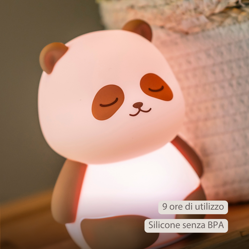 Baby Night Light Panda - 12 cm - Baby Gift - Beige [IT]