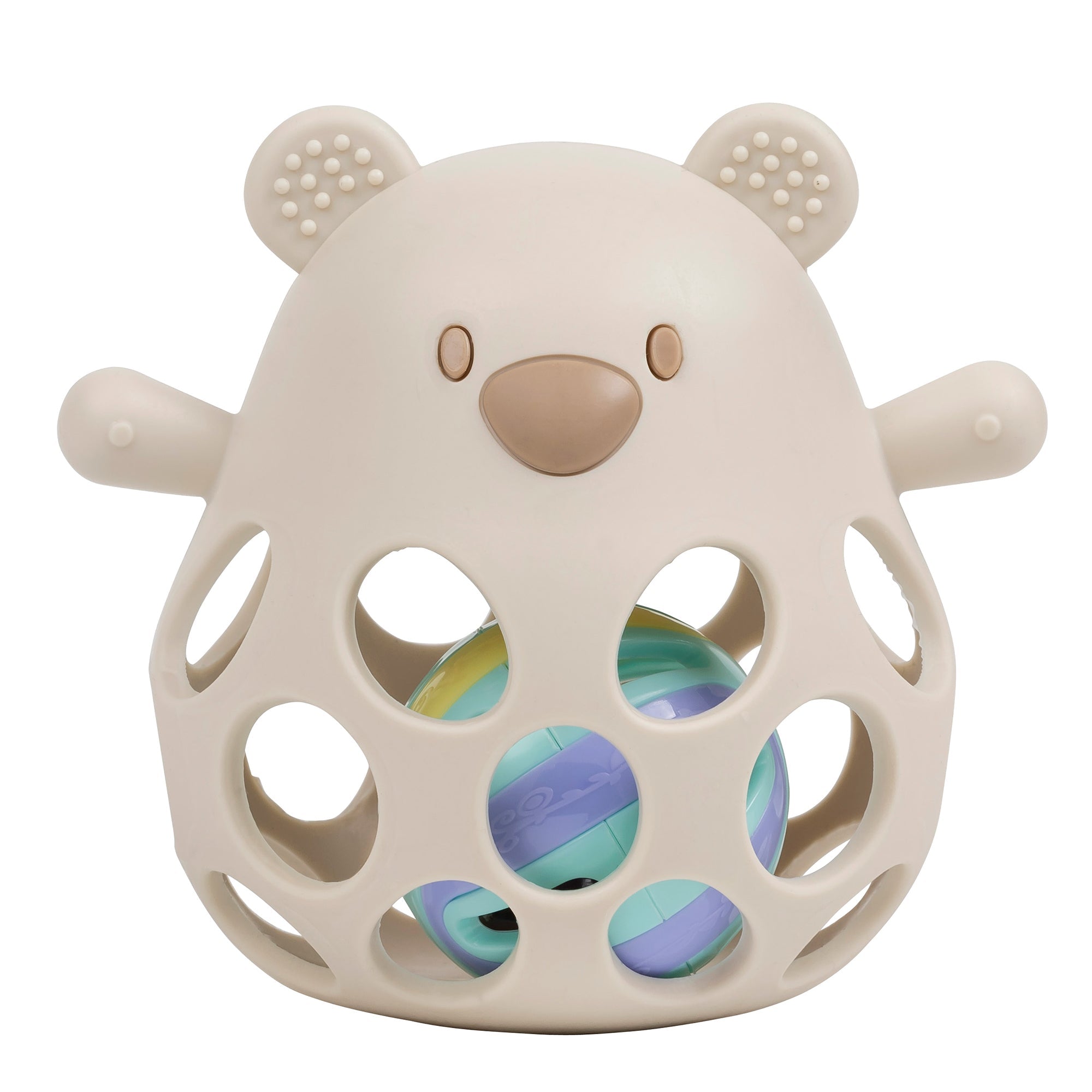 Nattou Rattle with ball Bear SILICONE