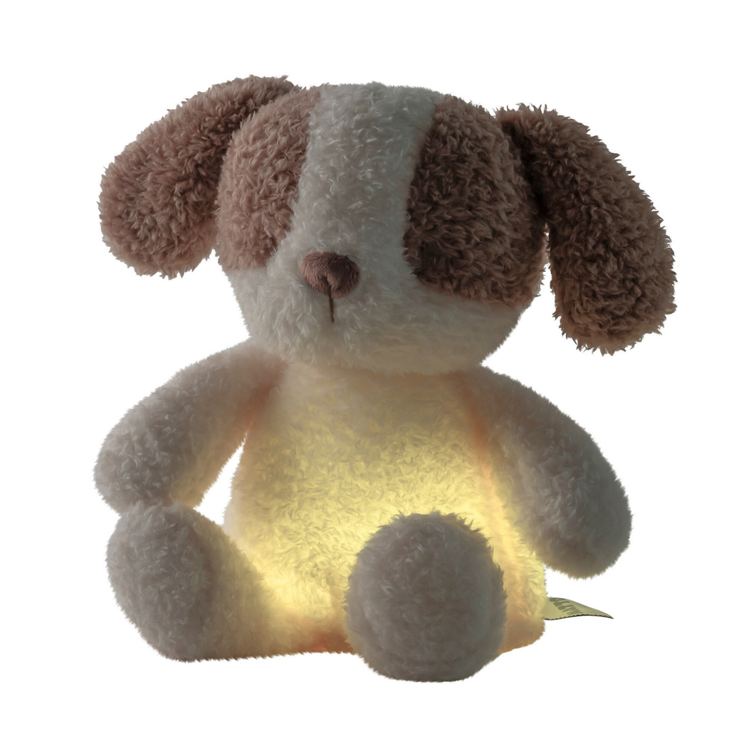 TEDDY Baby Night Light Dog – 25 cm – Soft Baby Plush – Beige [DE]