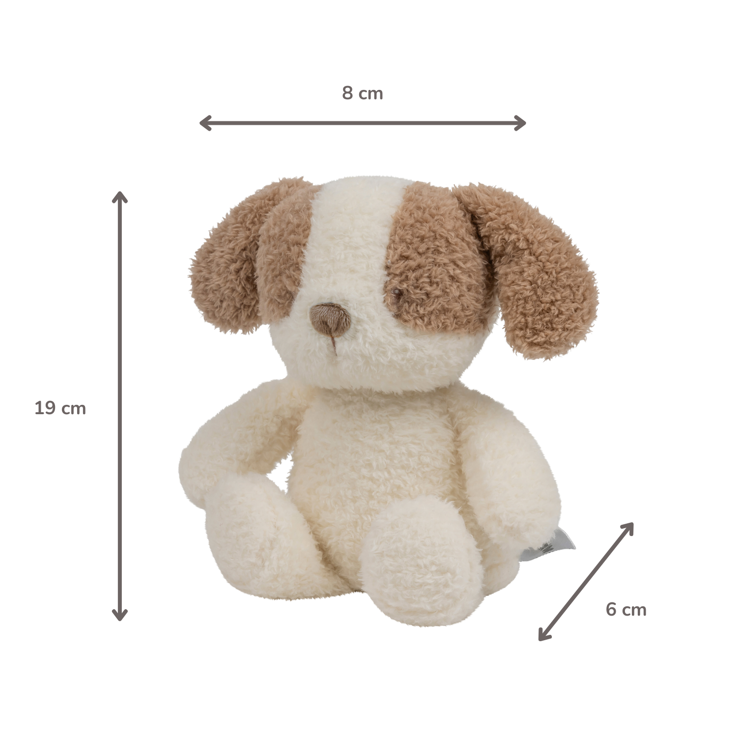 TEDDY Baby Night Light Dog – 25 cm – Soft Baby Plush – Beige [IT]