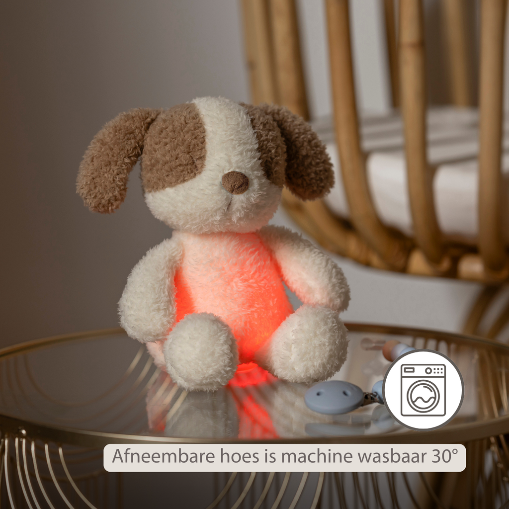 TEDDY Baby Night Light Dog – 25 cm – Soft Baby Plush – Beige [NL]