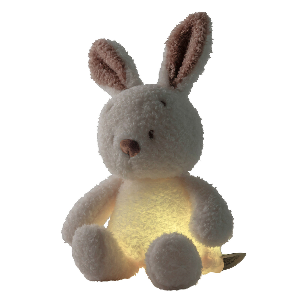 TEDDY Baby Night Light Bunny – 25 cm – Soft Baby Plush – Beige [DE]