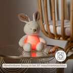TEDDY Baby Night Light Bunny – 25 cm – Soft Baby Plush – Beige [DE]