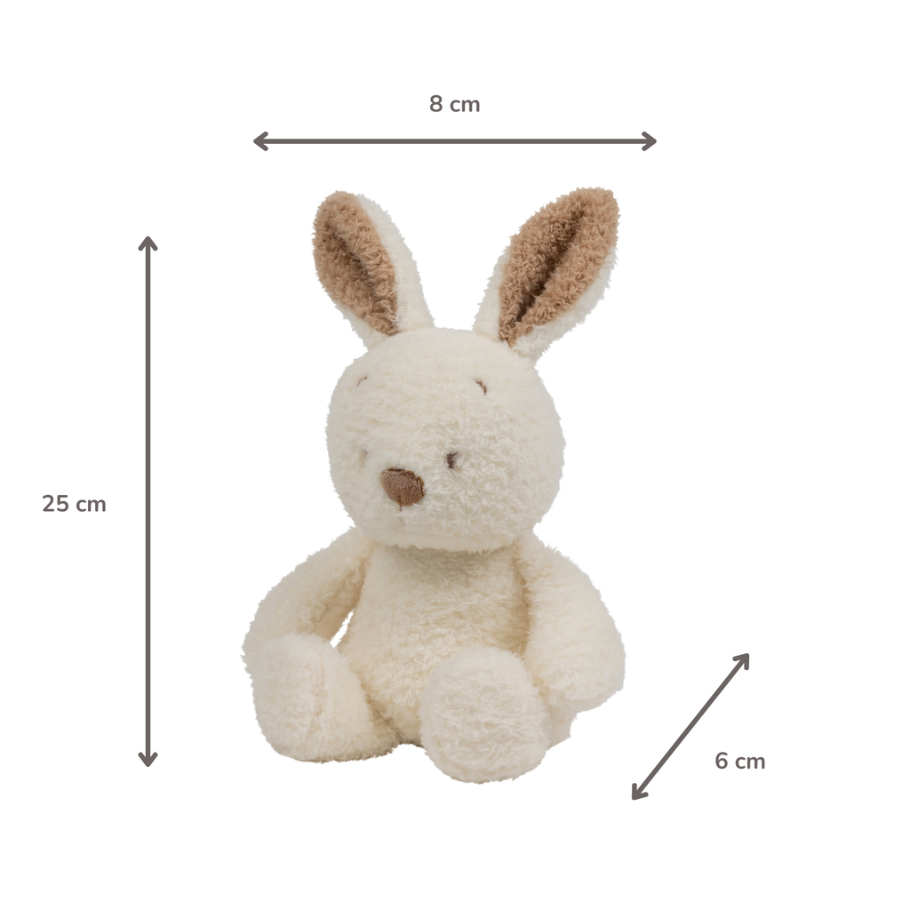 TEDDY Baby Night Light Bunny – 25 cm – Soft Baby Plush – Beige [DE]