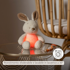 TEDDY Baby Night Light Bunny – 25 cm – Soft Baby Plush – Beige [IT]
