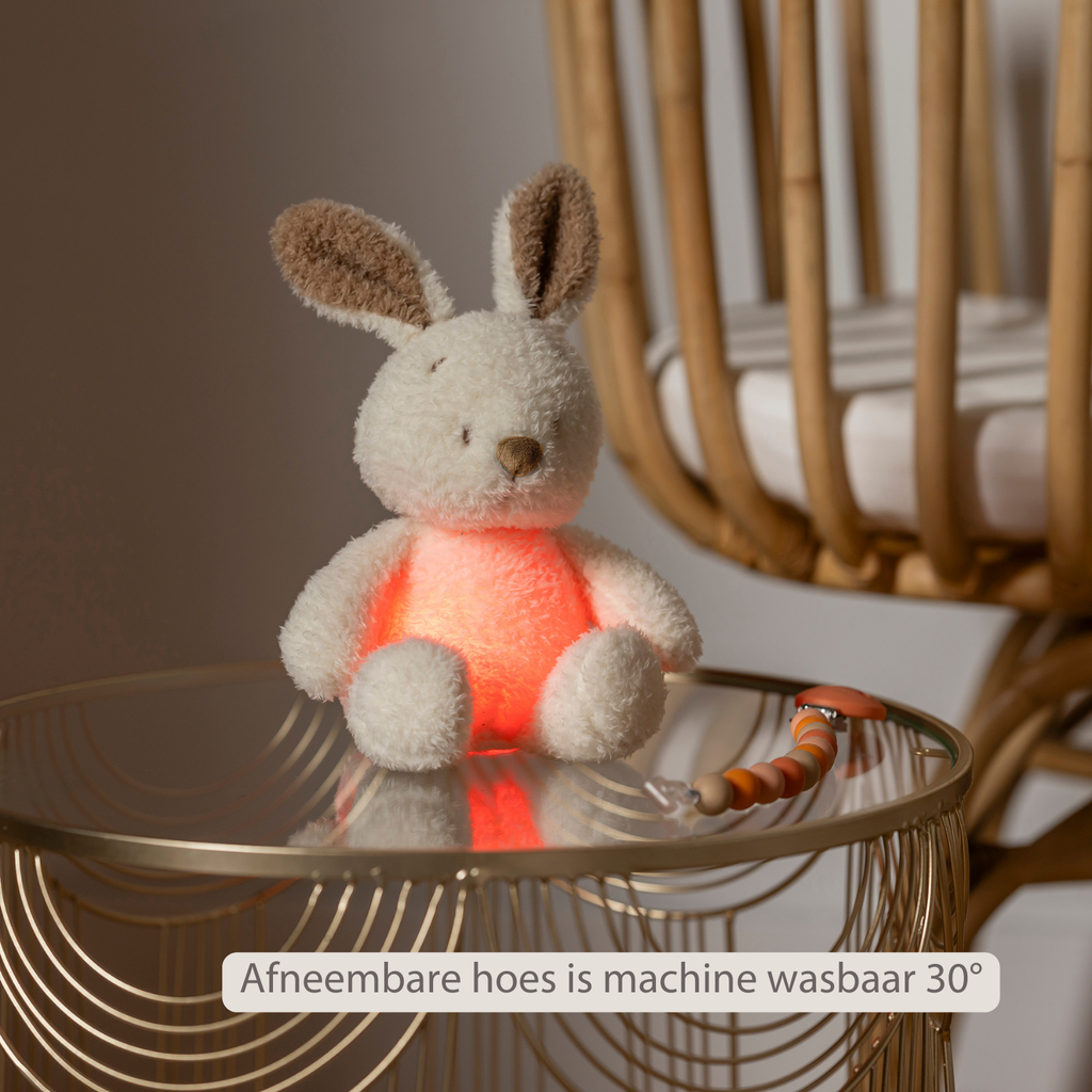 TEDDY Baby Night Light Bunny – 25 cm – Soft Baby Plush – Beige [NL]