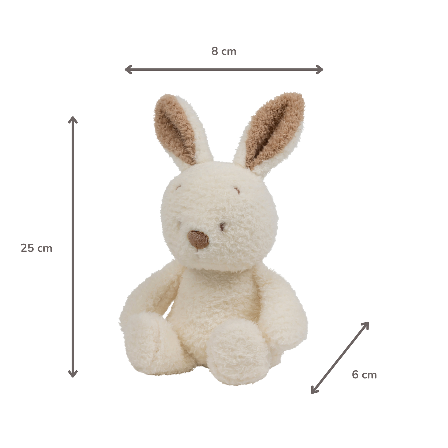 TEDDY Baby Night Light Bunny – 25 cm – Soft Baby Plush – Beige [NL]