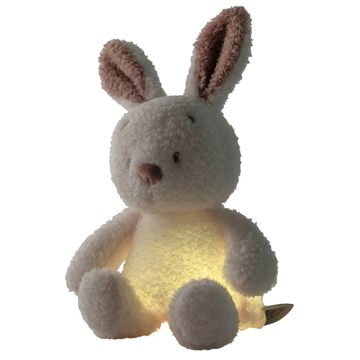 TEDDY Baby Night Light Bunny – 25 cm – Soft Baby Plush – Beige [EN]