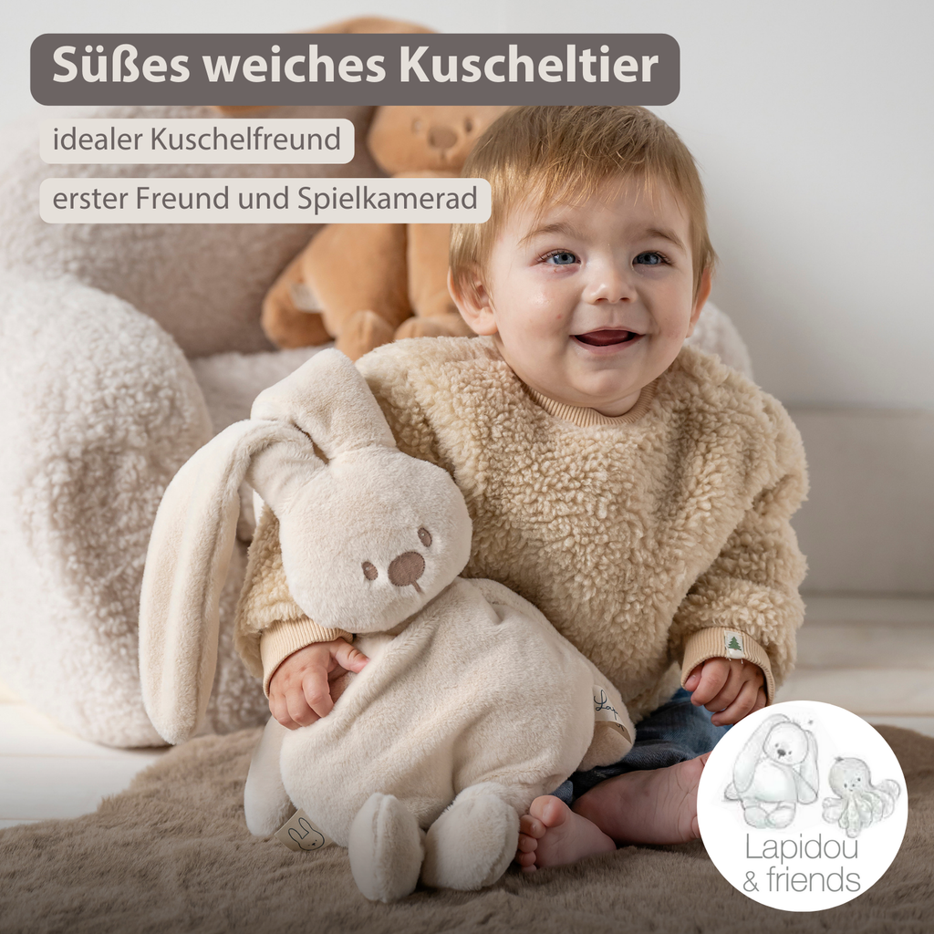 Lapidou Cuddly Rabbit - 30 cm - Soft Baby Plush - Sand [DE]