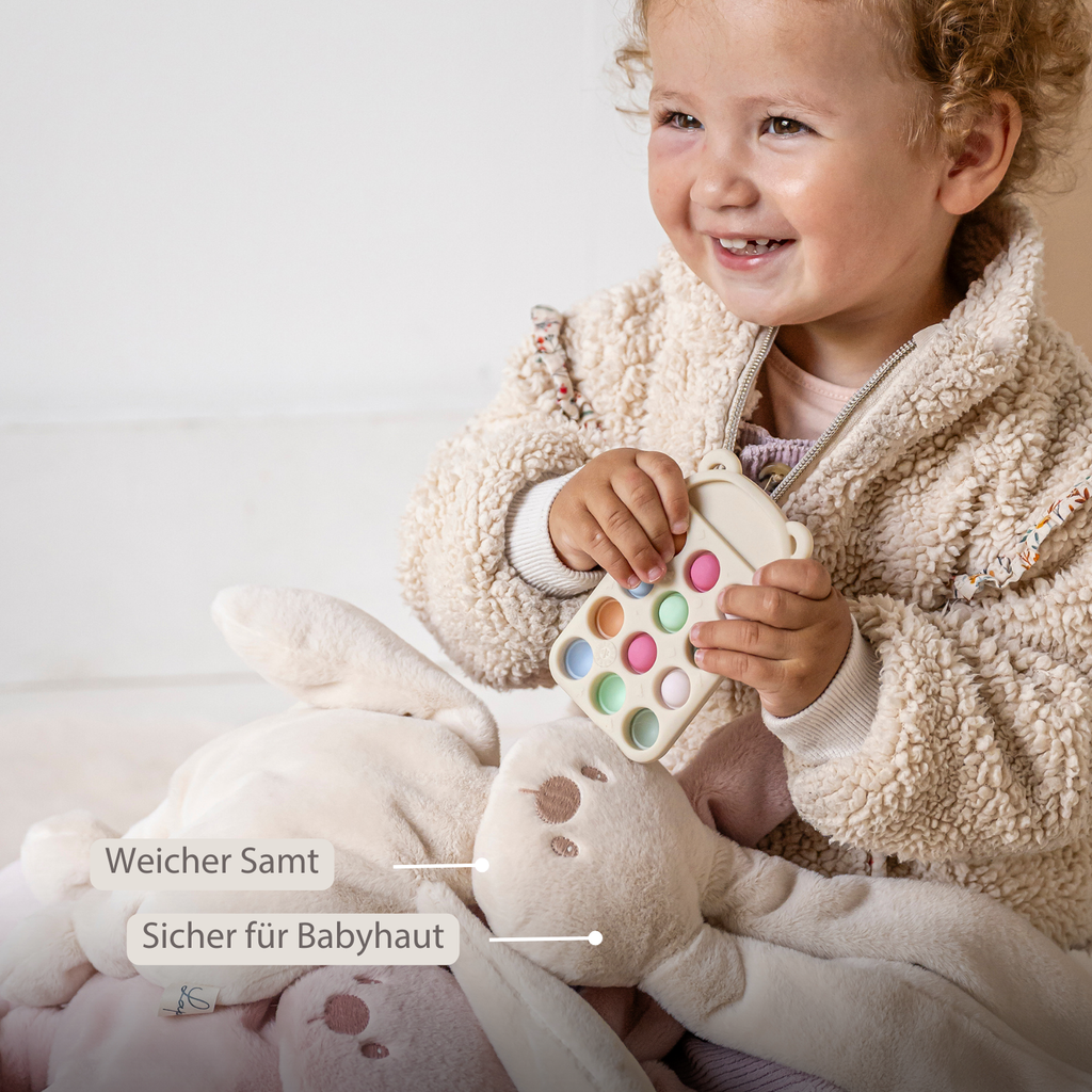 Lapidou Cuddly Rabbit - 30 cm - Soft Baby Plush - Sand [DE]