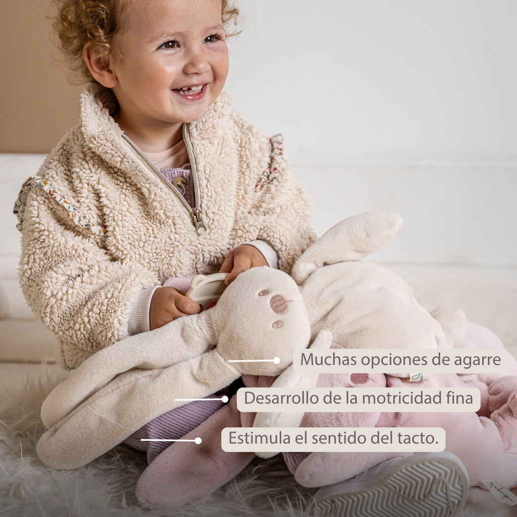 Lapidou Cuddly Rabbit - 30 cm - Soft Baby Plush - Sand [ES]