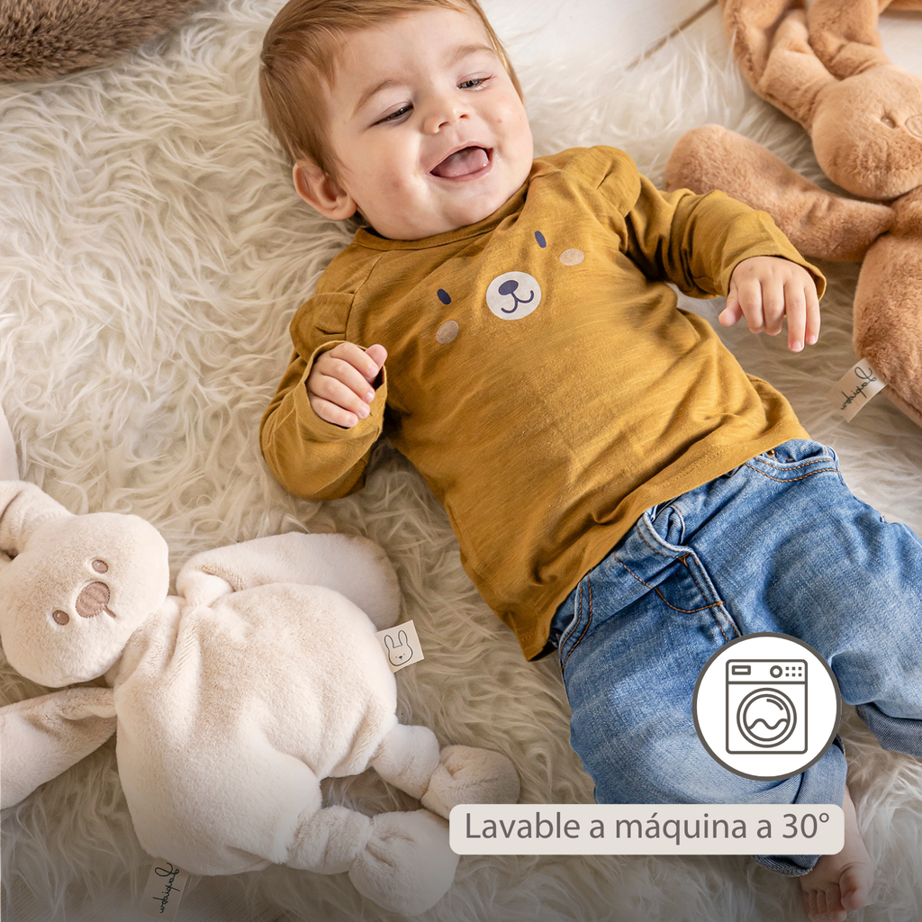 Lapidou Cuddly Rabbit - 30 cm - Soft Baby Plush - Sand [ES]