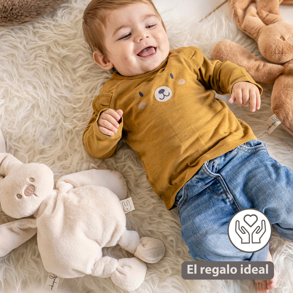 Lapidou Cuddly Rabbit - 30 cm - Soft Baby Plush - Sand [ES]