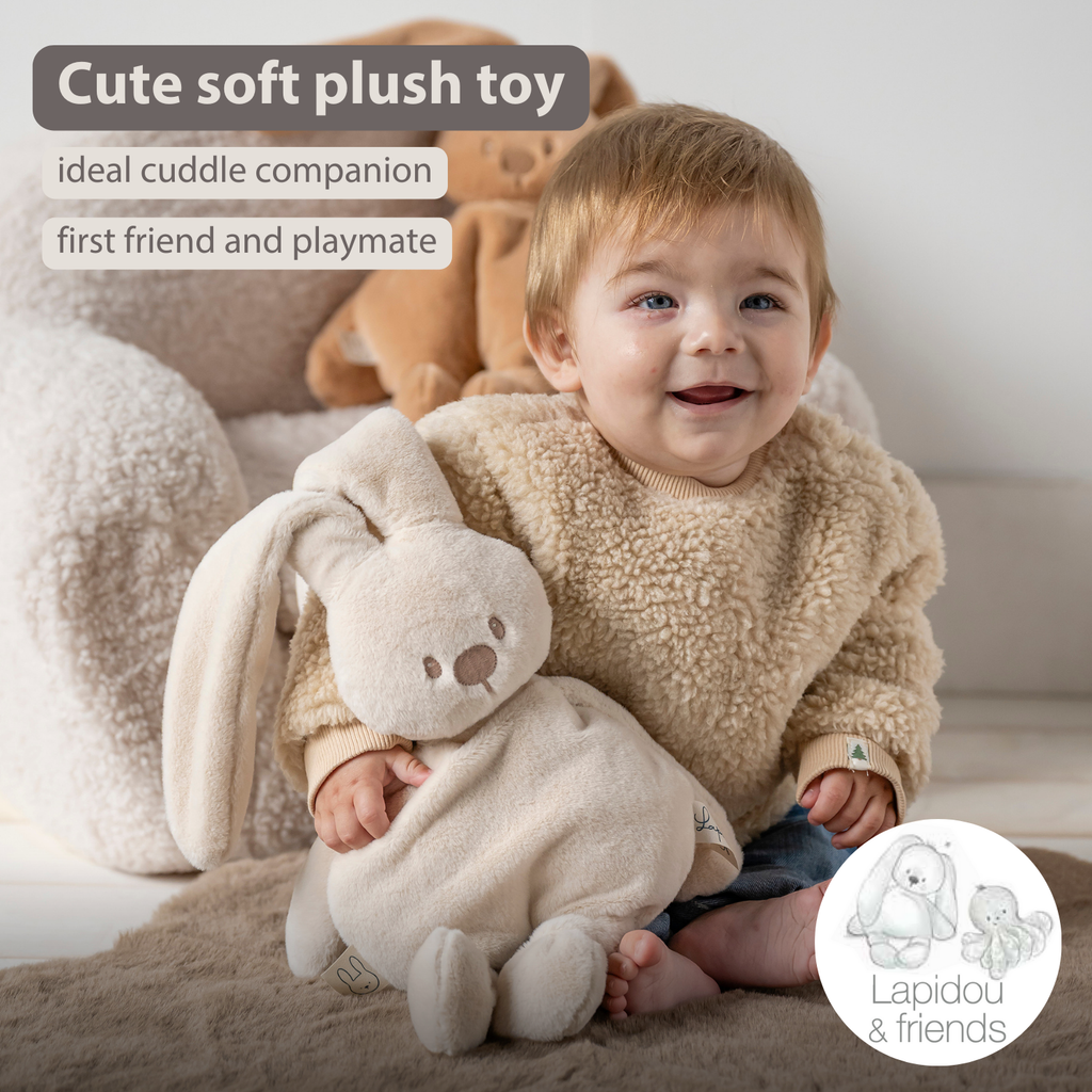 Lapidou Cuddly Rabbit - 30 cm - Soft Baby Plush - Sand [EN]