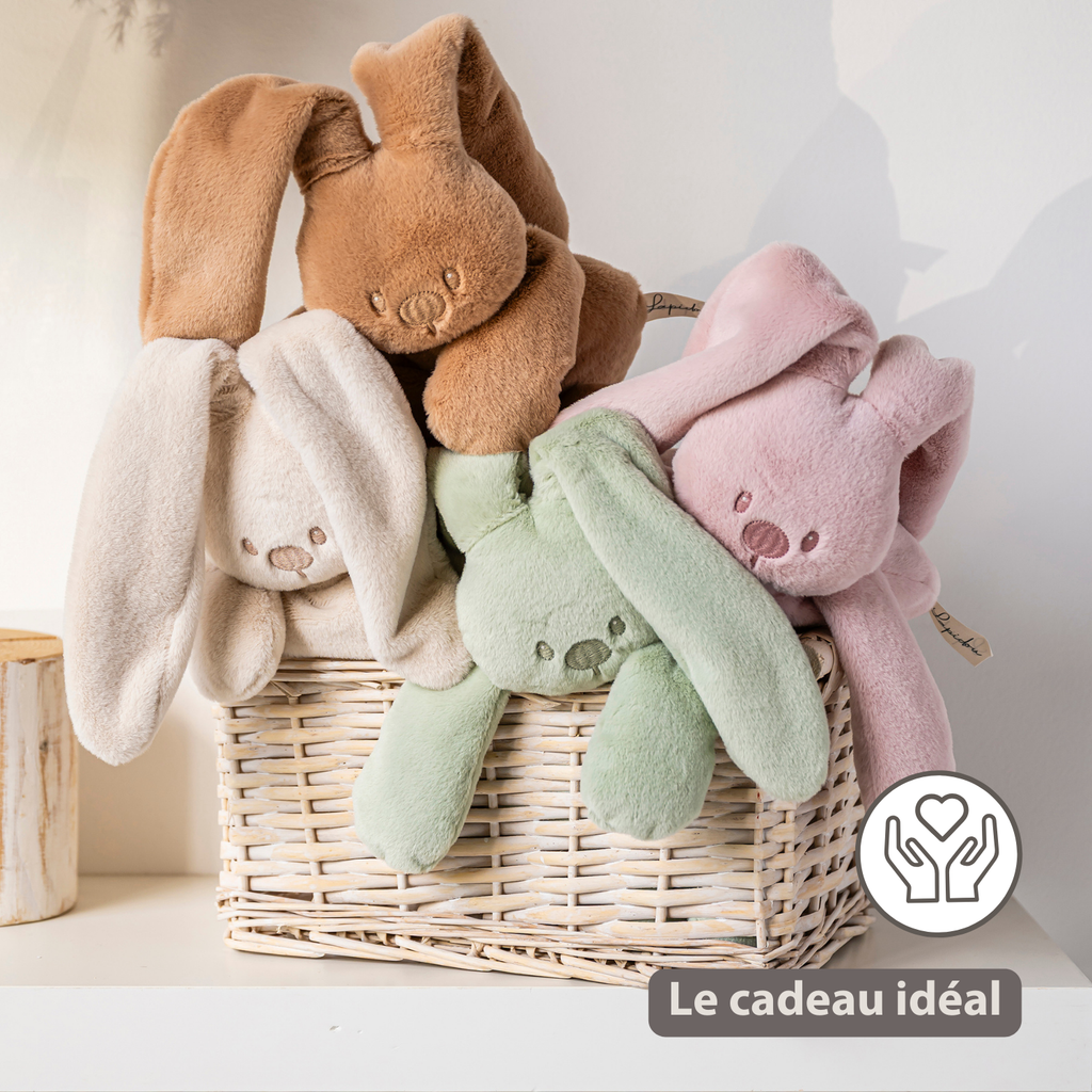 Lapidou Cuddly Rabbit - 30 cm - Soft Baby Plush - Warm Beige [FR]
