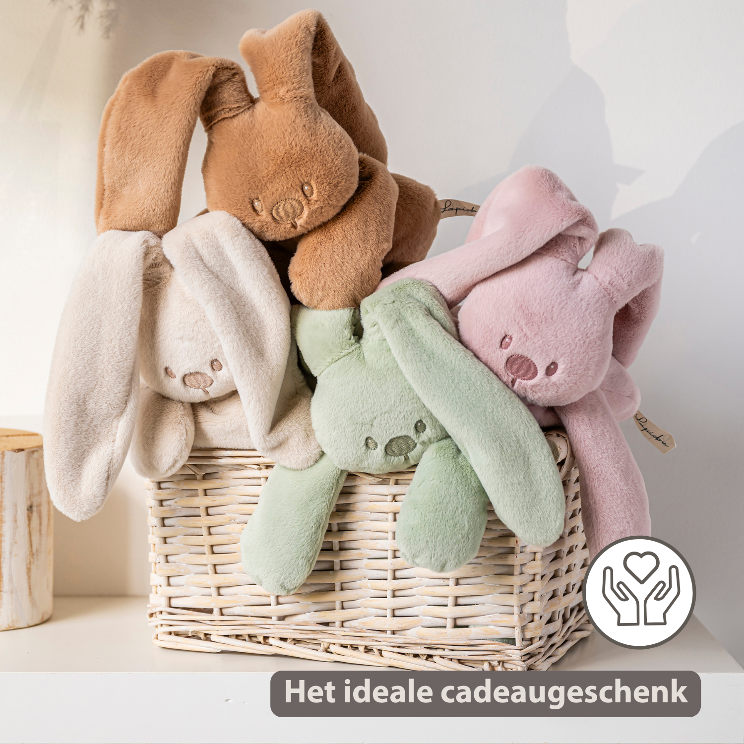 Lapidou Cuddly Rabbit - 30 cm - Soft Baby Plush - Warm Beige [NL]