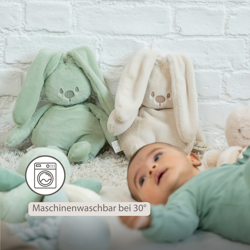 Lapidou Cuddly Rabbit - 30 cm - Soft Baby Plush - Linden Green [DE]