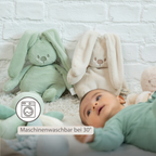 Lapidou Cuddly Rabbit - 30 cm - Soft Baby Plush - Linden Green [DE]