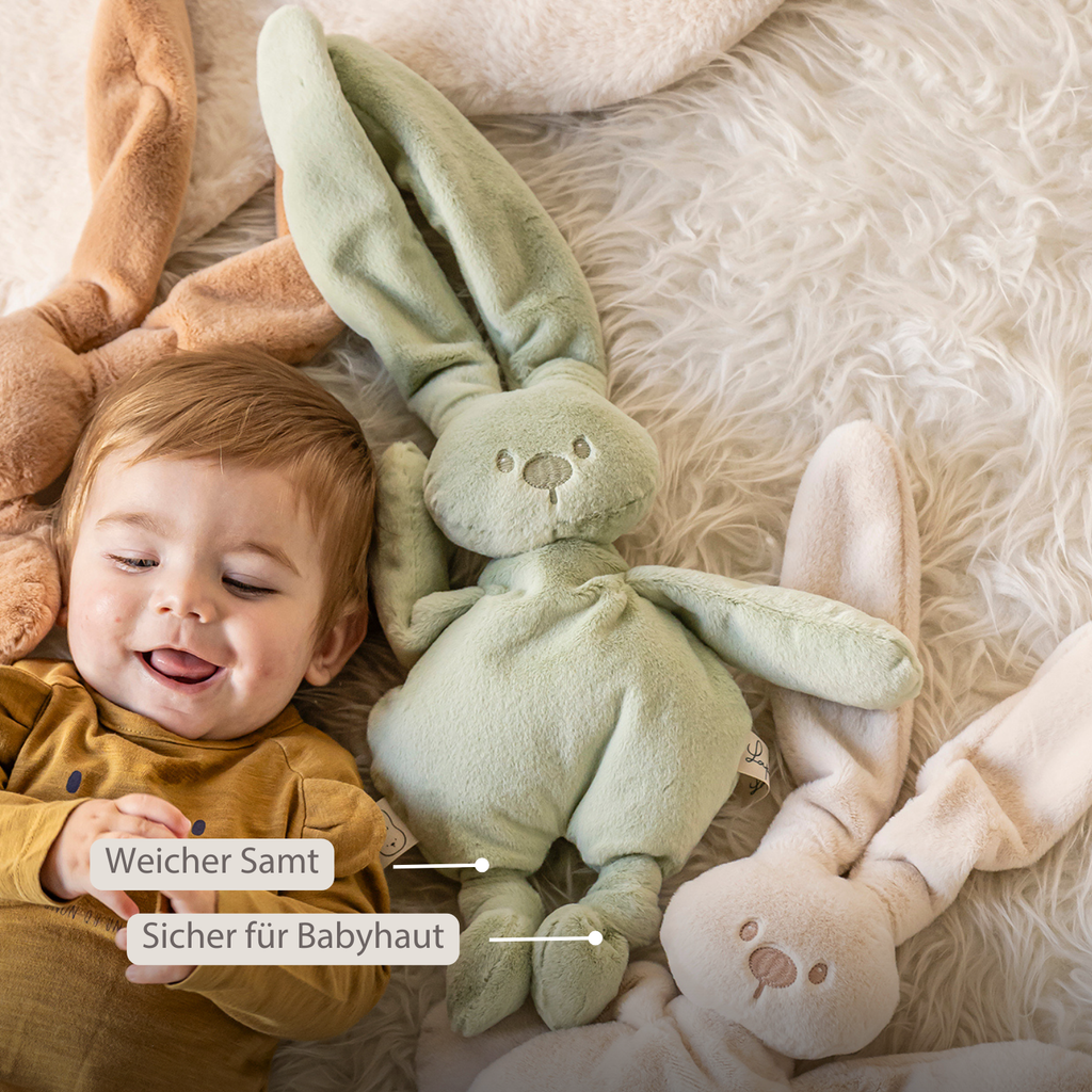 Lapidou Cuddly Rabbit - 30 cm - Soft Baby Plush - Linden Green [DE]