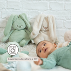 Lapidou Cuddly Rabbit - 30 cm - Soft Baby Plush - Linden Green [IT]
