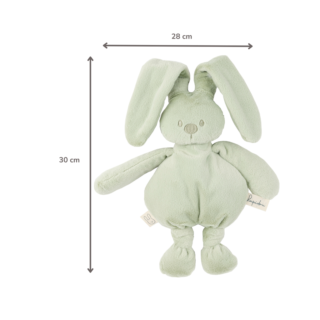 Lapidou Cuddly Rabbit - 30 cm - Soft Baby Plush - Linden Green [IT]